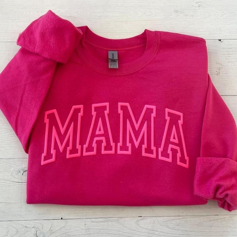 Neon Puff Pink Hot Pink Mom Shirt Mama Cool Mom First Mom Life Shirt New Mom T-Shirts, Hoodie, Sweatshirt - T-Shirt, Sweatshirt, Hoodie