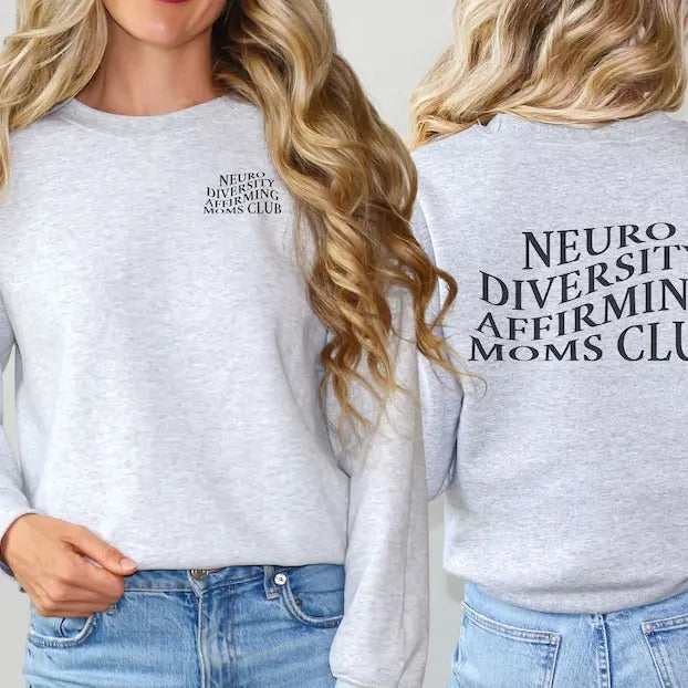 Neurodiversity Affirming Moms Club Autism Awareness Shirt Autism Mom Mom Autism Acceptance ADHD Neurodiversity 2 Sides T-Shirts, Hoodie, Sweatshirt - T-Shirt, Sweatshirt, Hoodie