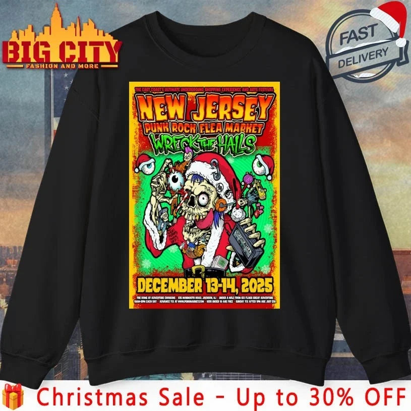 New Jersey Dec 13-14 2025 Punk Rock Flea Market Poster shirt Unisex T-shirt, Sweatshirt, Hoodie, Long Sleeve Tee - T-Shirt, Sweatshirt, Hoodie