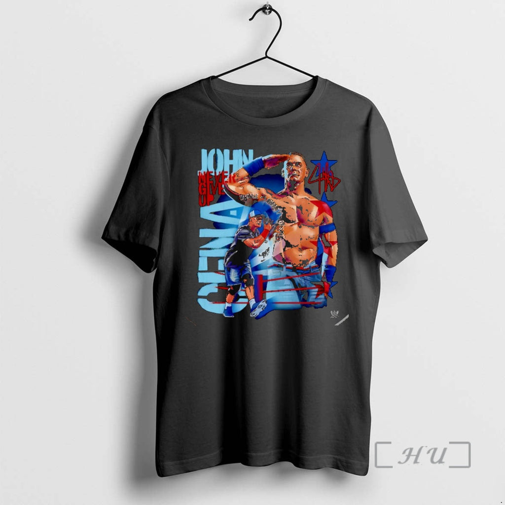 New John Cena Never Give Up Salute Signature T-Shirts, Hoodie, Sweatshirt - T-Shirt, Sweatshirt, Hoodie