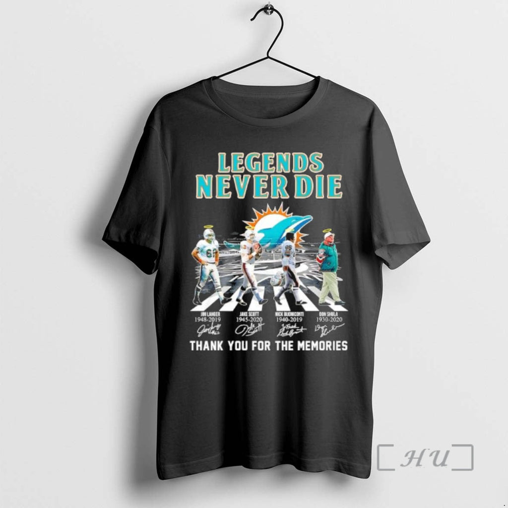 New Legends Never Die Miami Dolphins Jim Langer Jake Scott Nick Buoniconti Don Shula Signatures T-Shirts, Hoodie, Sweatshirt - T-Shirt, Sweatshirt, Hoodie