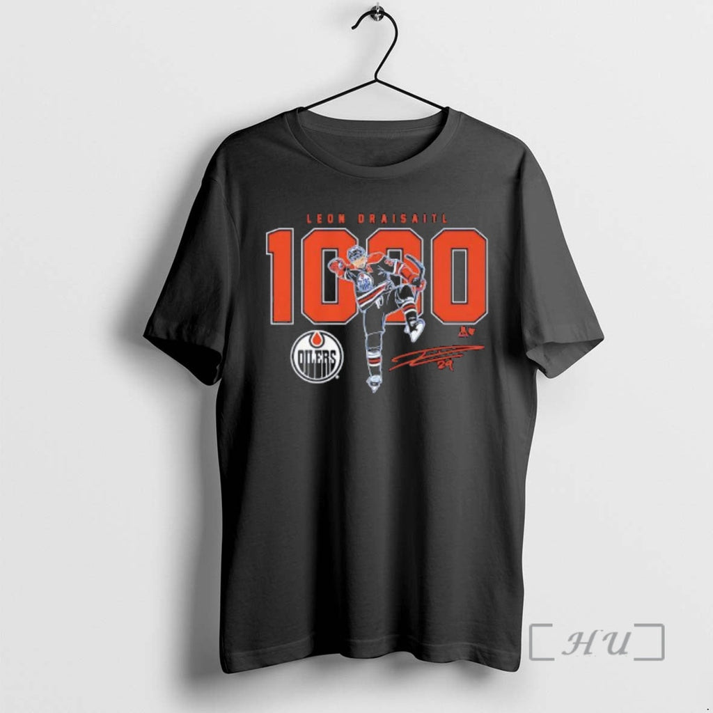 New Leon Draisaitl Edmonton Oilers 1000 Career Nhl Points Signature T-Shirts, Hoodie, Sweatshirt - T-Shirt, Sweatshirt, Hoodie