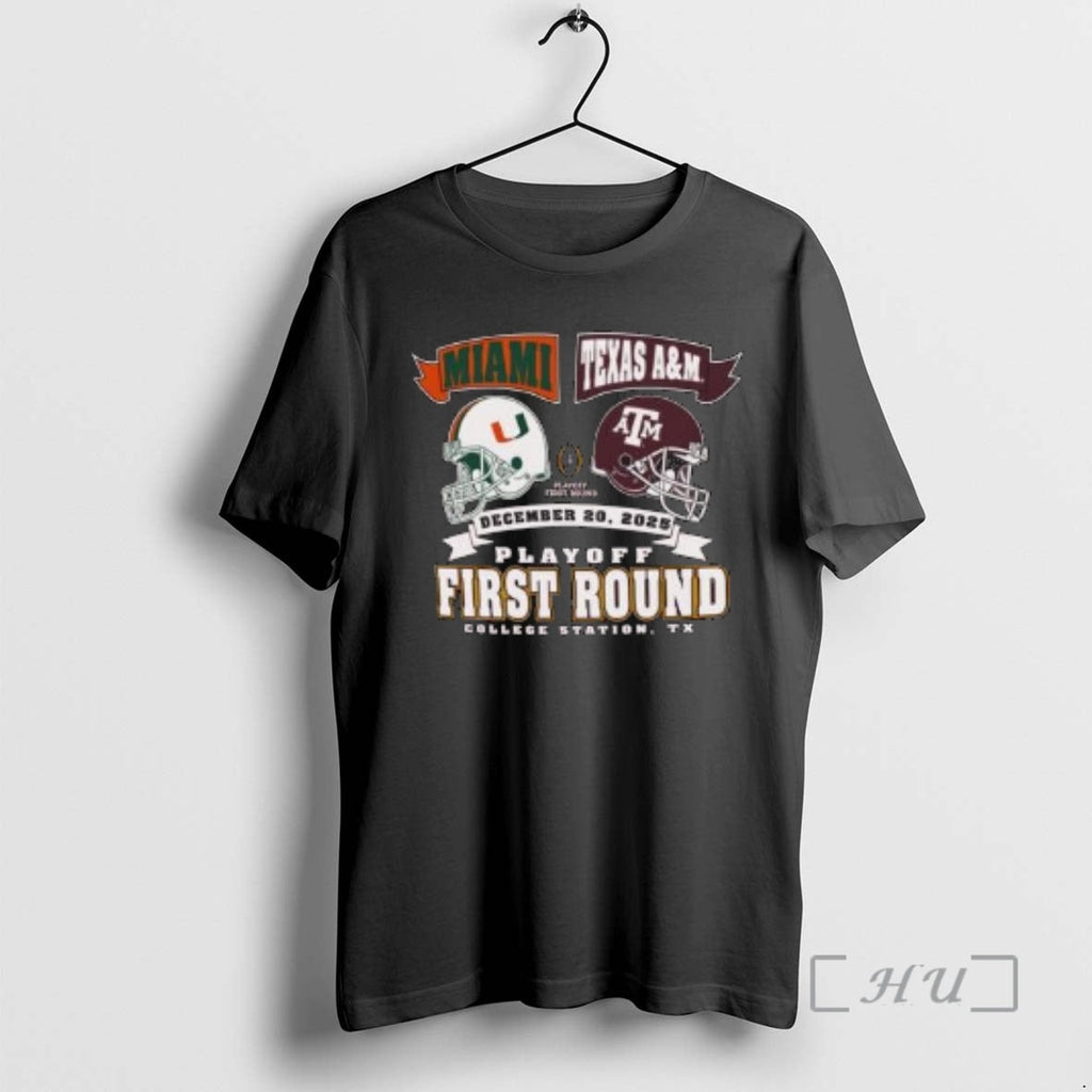 New Miami Vs Texas Am Cfp Round 1 Head 2 Head Helmet Dec 20 2025 T-Shirts, Hoodie, Sweatshirt - T-Shirt, Sweatshirt, Hoodie