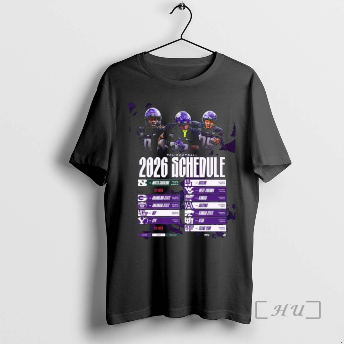 New Tcu Horned Frogs Football Ncaa Schedule Season 2026 T-Shirts, Hoodie, Sweatshirt - T-Shirt, Sweatshirt, Hoodie