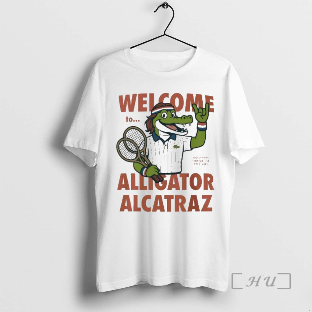 New Welcome Alligator Alcatraz Tennis Club Cartoon T-Shirts, Hoodie, Sweatshirt - T-Shirt, Sweatshirt, Hoodie