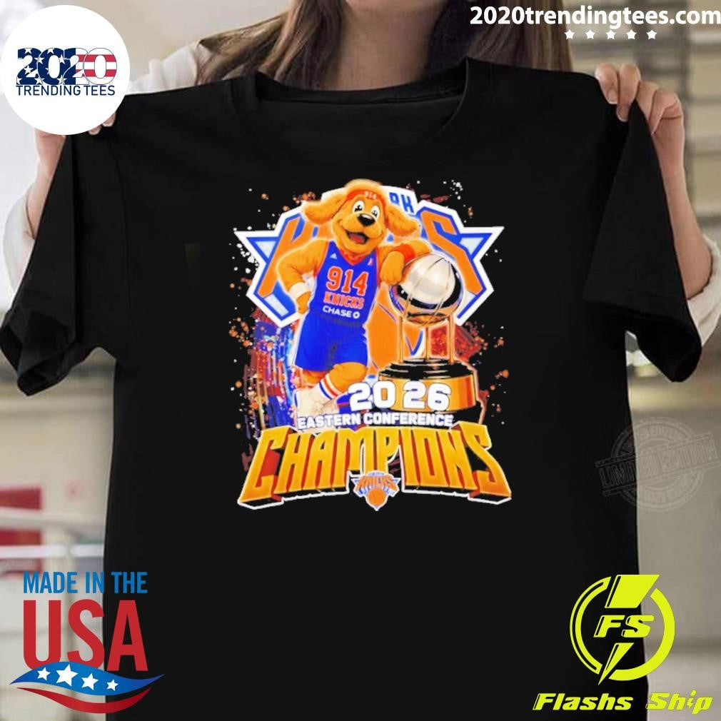 New York 914 Knicks Chase 2026 Eastern Conference Champions Mascot Trophy Shirt Unisex T-shirt, Sweatshirt, Hoodie, Long Sleeve Tee - T-Shirt, Sweatshirt, Hoodie