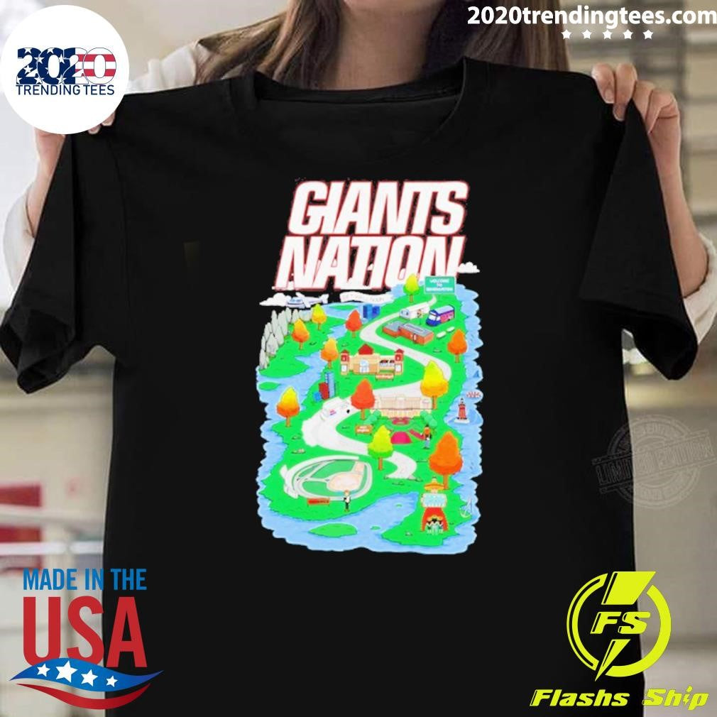 New York Giants Nation Roadmap Graphic Shirt Unisex T-shirt, Sweatshirt, Hoodie, Long Sleeve Tee - T-Shirt, Sweatshirt, Hoodie