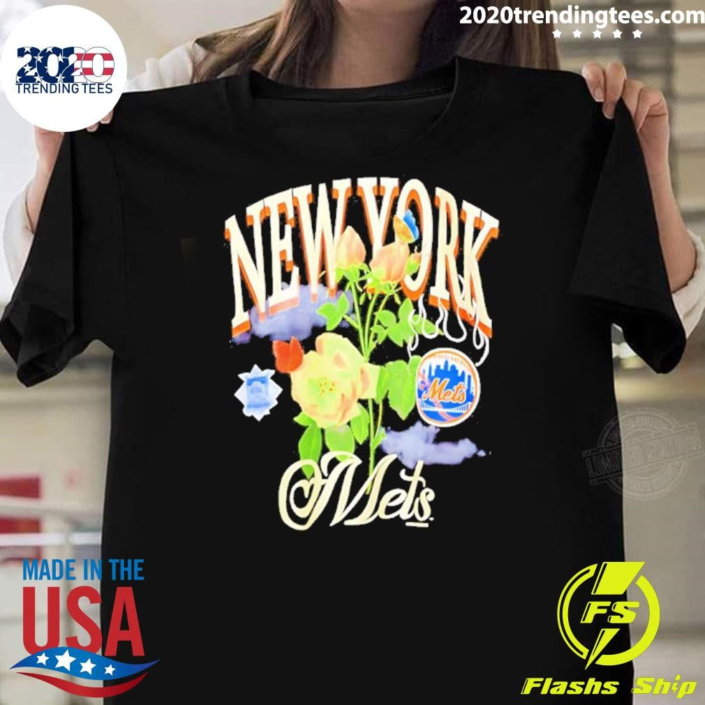 New York Mets Baseball Floral Vintage Shirt Unisex T-shirt, Sweatshirt, Hoodie, Long Sleeve Tee - T-Shirt, Sweatshirt, Hoodie
