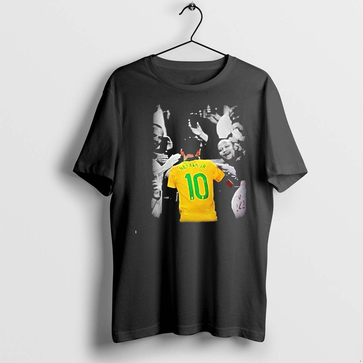 Neymar Jr Brazil Number 10 Football Fan Crowd Celebration Graphic Tshirts Sweater Unisex T-shirt, Sweatshirt, Hoodie, Long Sleeve Tee - T-Shirt, Sweatshirt, Hoodie