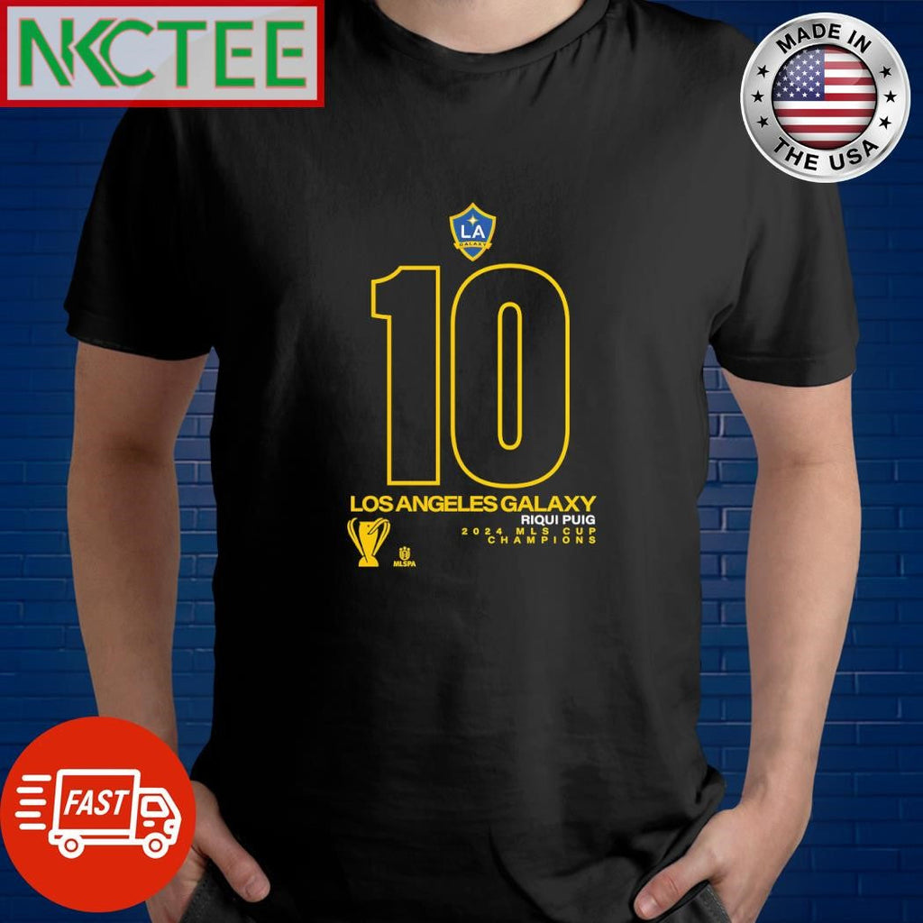 Nice 10 Los Angeles Galaxy Riqui Puig 2024 MLS Cup Champions shirt Unisex T-shirt, Sweatshirt, Hoodie, Long Sleeve Tee - T-Shirt, Sweatshirt, Hoodie