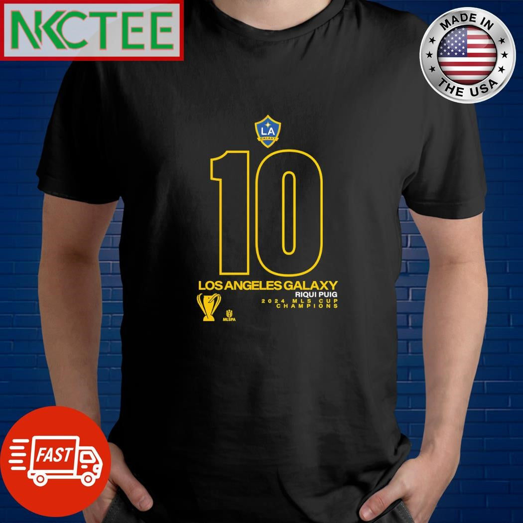 Nice 10 Los Angeles Galaxy Riqui Puig 2024 MLS Cup Champions shirt Unisex T-shirt, Sweatshirt, Hoodie, Long Sleeve Tee - T-Shirt, Sweatshirt, Hoodie