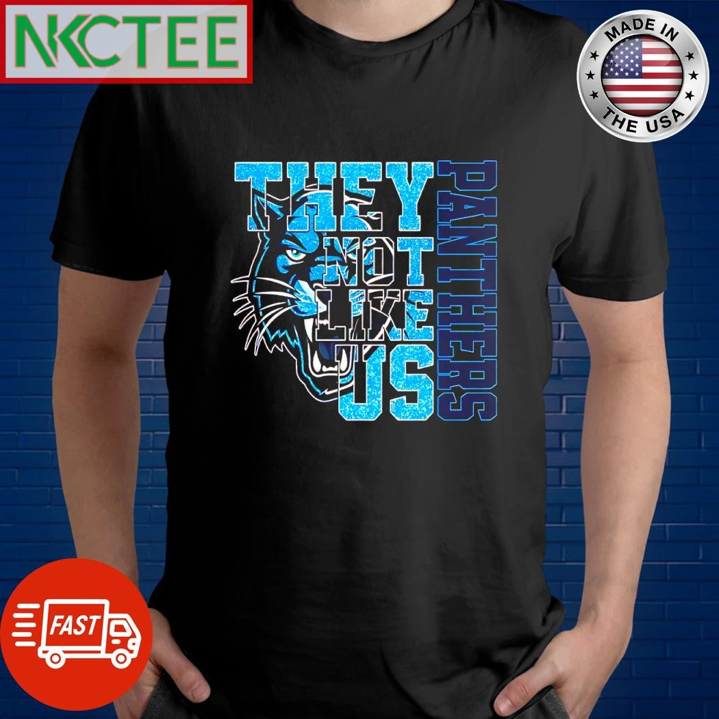 Nice Carolina Panthers they not like us shirt Unisex T-shirt, Sweatshirt, Hoodie, Long Sleeve Tee - T-Shirt, Sweatshirt, Hoodie