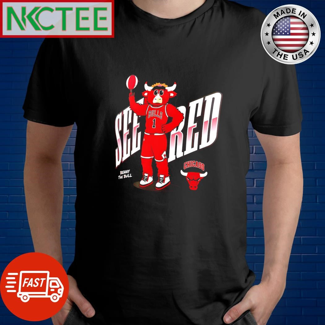 Nice Chicago Bulls 1 see red Benny The Bull shirt Unisex T-shirt, Sweatshirt, Hoodie, Long Sleeve Tee - T-Shirt, Sweatshirt, Hoodie