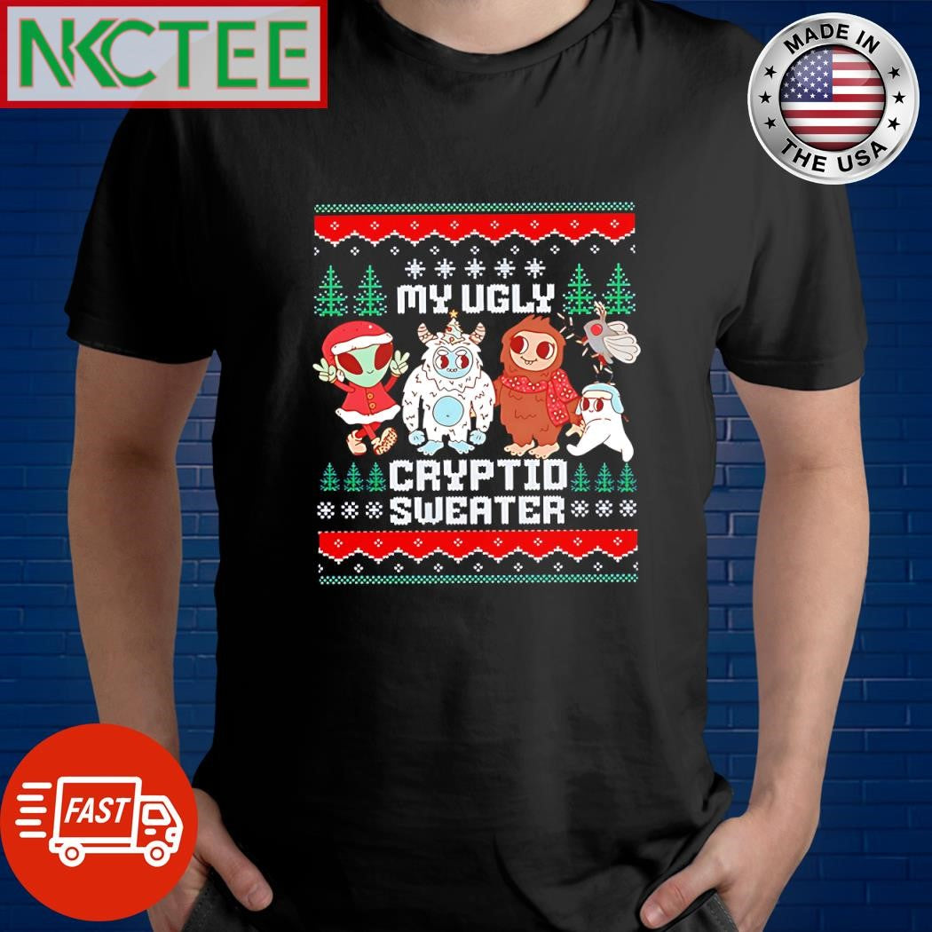 Nice Cryptid UFO My Ugly Cryptid Sweater ugly Christmas Unisex T-shirt, Sweatshirt, Hoodie, Long Sleeve Tee - T-Shirt, Sweatshirt, Hoodie