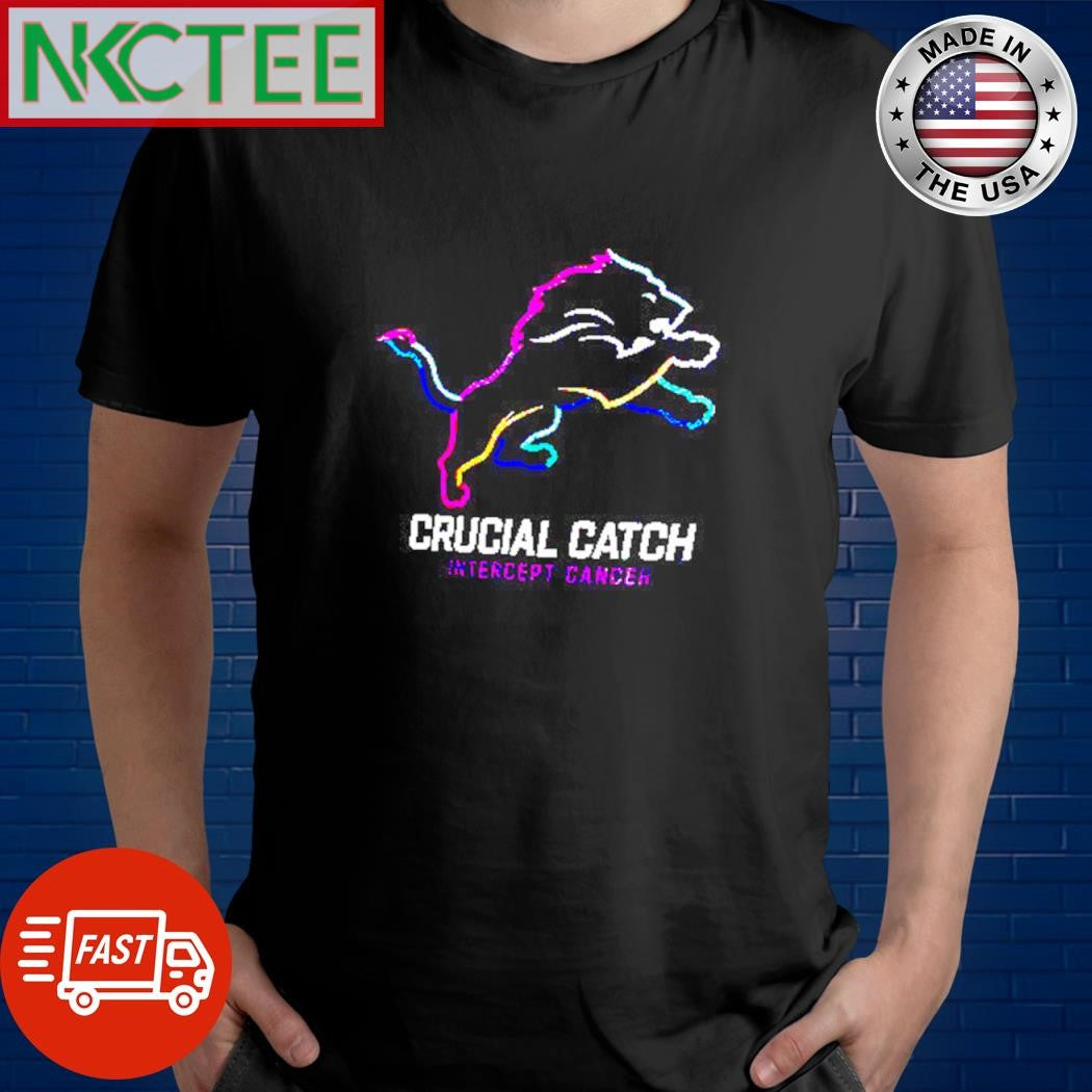 Nice Detroit Lions Crucial Catch Intercept Cancer shirt Unisex T-shirt, Sweatshirt, Hoodie, Long Sleeve Tee - T-Shirt, Sweatshirt, Hoodie