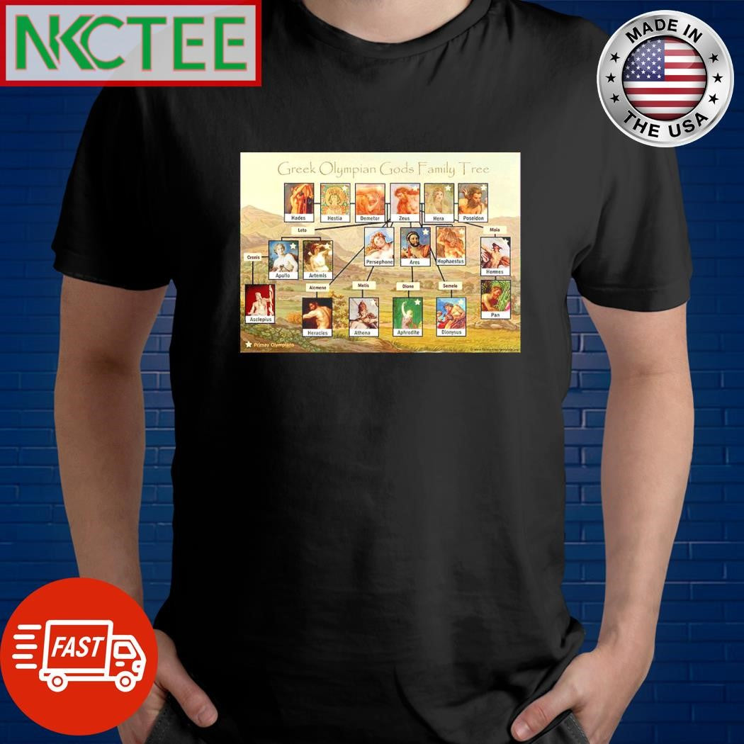 Nice Greek family tree of the Olympian Gods shirt Unisex T-shirt, Sweatshirt, Hoodie, Long Sleeve Tee - T-Shirt, Sweatshirt, Hoodie