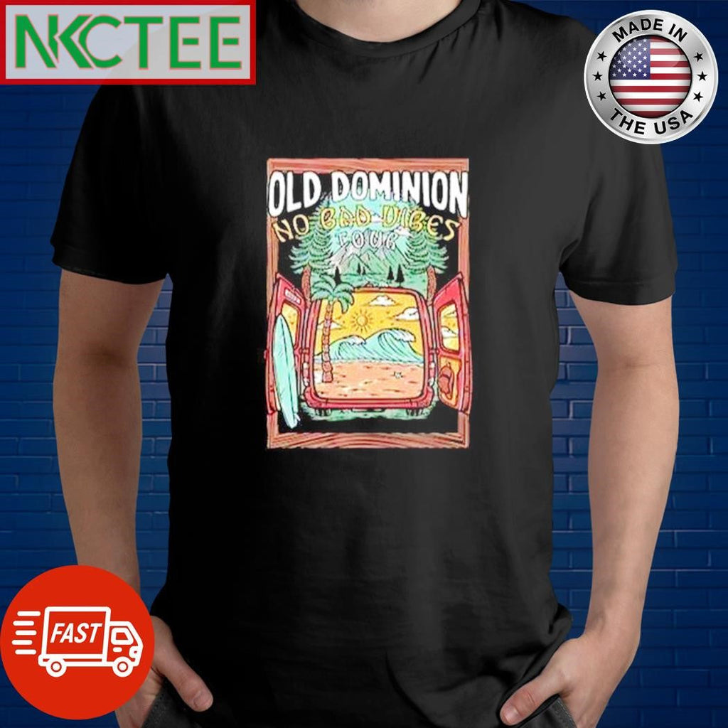 Nice Old Dominion No Bad Vibes Tour 2023 Country Music shirt Unisex T-shirt, Sweatshirt, Hoodie, Long Sleeve Tee - T-Shirt, Sweatshirt, Hoodie