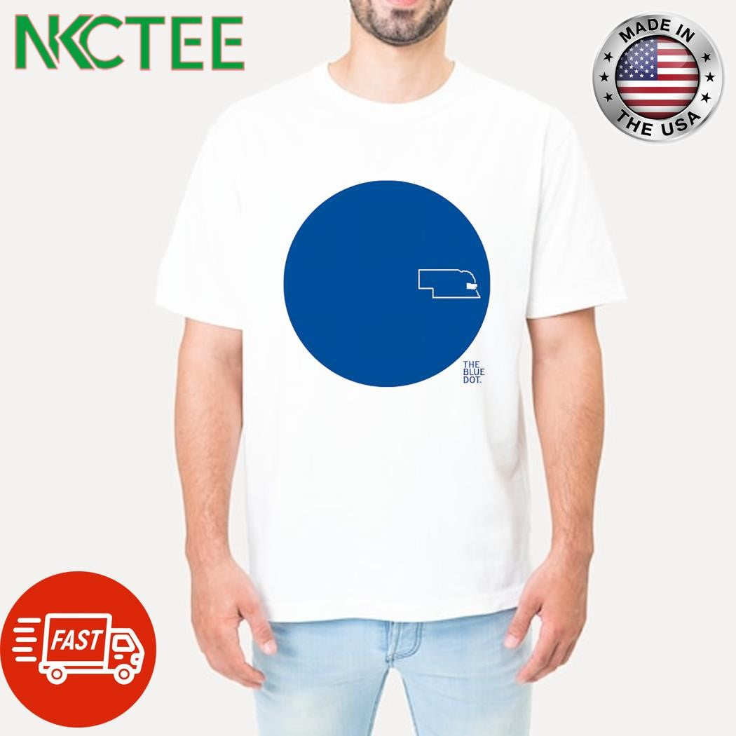 Nice The Blue Dot Circle Graphic Nebraska map shirt Unisex T-shirt, Sweatshirt, Hoodie, Long Sleeve Tee - T-Shirt, Sweatshirt, Hoodie
