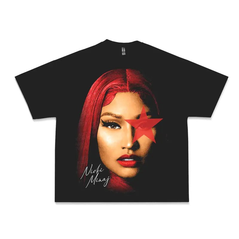 Nicki Red Star Shirt Rap Streetwear T-Shirts, Hoodie, Sweatshirt - T-Shirt, Sweatshirt, Hoodie