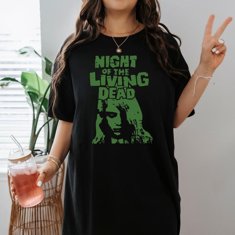 Night Living Dead Shirt Spooky Scary Horror Halloween Costume Shirt Horror Halloween Shirt Halloween Party Shirt T-Shirts, Hoodie, Sweatshirt - T-Shirt, Sweatshirt, Hoodie