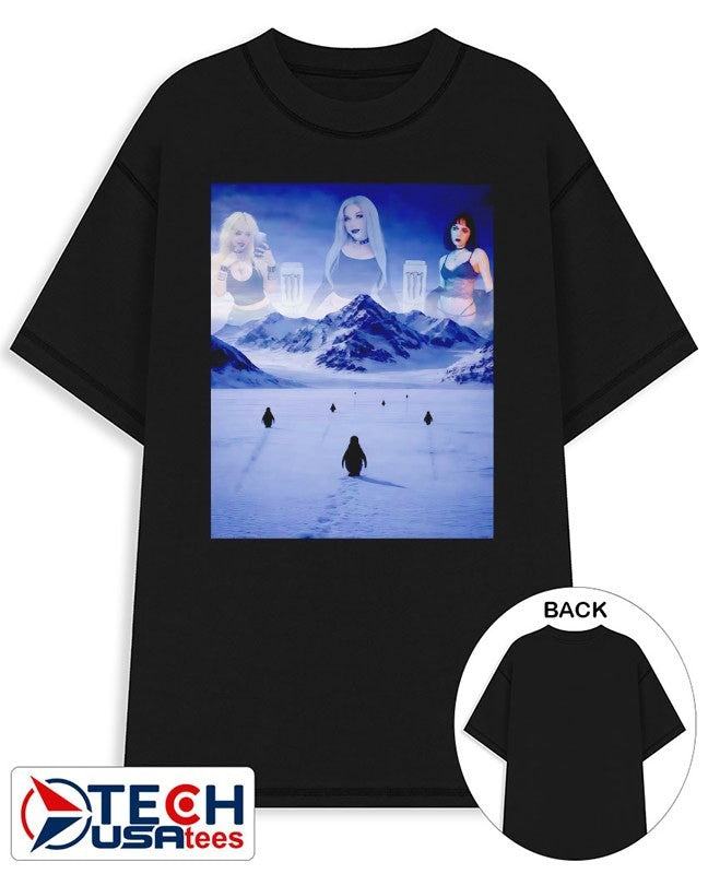 Nihilist Penguin Goth Girls White Monster graphic shirt Unisex T-shirt, Sweatshirt, Hoodie, Long Sleeve Tee - T-Shirt, Sweatshirt, Hoodie