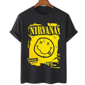 Nirv4na Yellow Iconic Smiley Face Kurt C0bain Shirt Grunge Band 90s Festival Clothes American Rock Band Concert Short Sleeve Shirt T-Shirts, Hoodie, Sweatshirt - T-Shirt, Sweatshirt, Hoodie