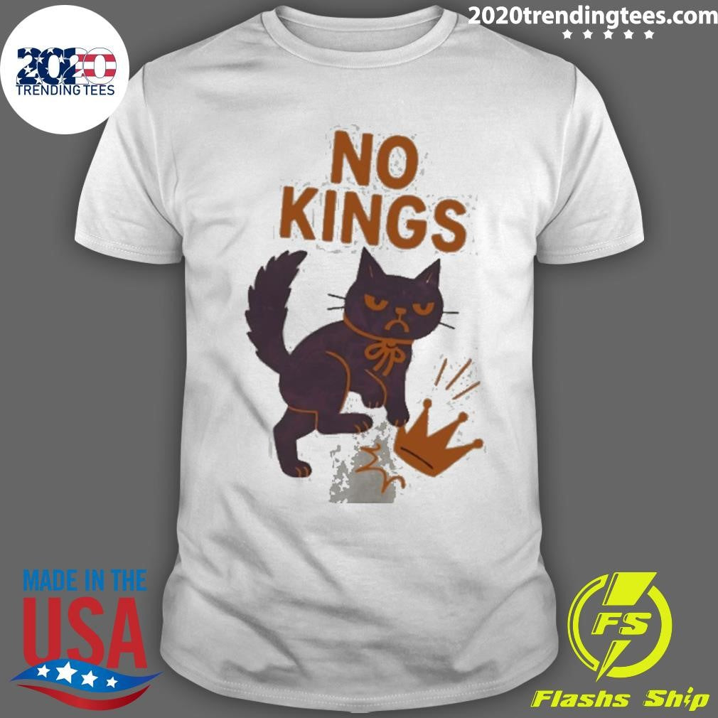 No Kings In America Black Cat Funny Shirt Unisex T-shirt, Sweatshirt, Hoodie, Long Sleeve Tee - T-Shirt, Sweatshirt, Hoodie