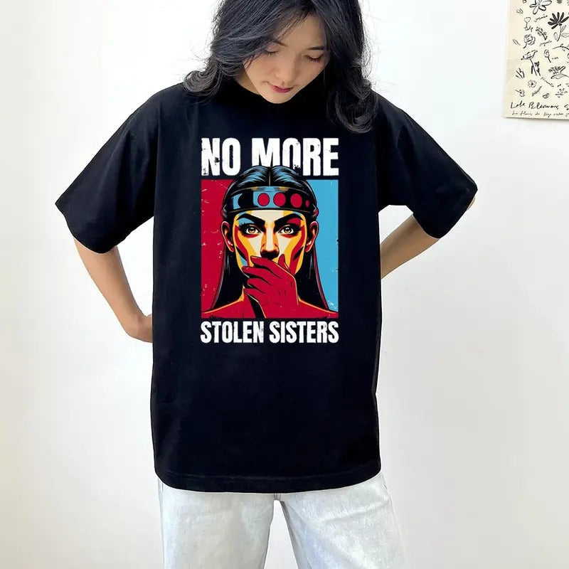 No More Stolen Sister Shirt American Native Shirt MMIW Shirt Indigenous Red Hand Red My Sister Shirt T-Shirts, Hoodie, Sweatshirt - T-Shirt, Sweatshirt, Hoodie