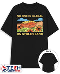 No one is illegal on Stolen Land flowers shirt Unisex T-shirt, Sweatshirt, Hoodie, Long Sleeve Tee - T-Shirt, Sweatshirt, Hoodie
