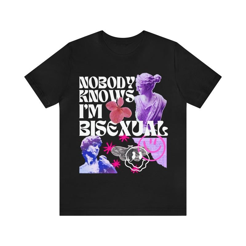 Nobody Knows Im Bisexual Retro Bisexual Shirt Bisexual Pride Shirt Bi Pride Queer Shirt Funny Bisexual Trans Bisexual T-Shirts, Hoodie, Sweatshirt - T-Shirt, Sweatshirt, Hoodie