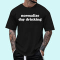Normalize Day Drinking Funny Drinking Shirts Cotton 100% Top Trending T-Shirts, Hoodie, Sweatshirt - T-Shirt, Sweatshirt, Hoodie