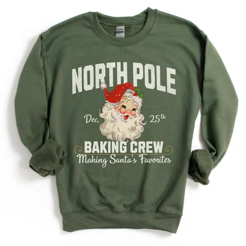North Pole Baking Crew Baking Cookie Baking Shirt Xmas Baker Festive Santa Classic T-Shirts, Hoodie, Sweatshirt - T-Shirt, Sweatshirt, Hoodie