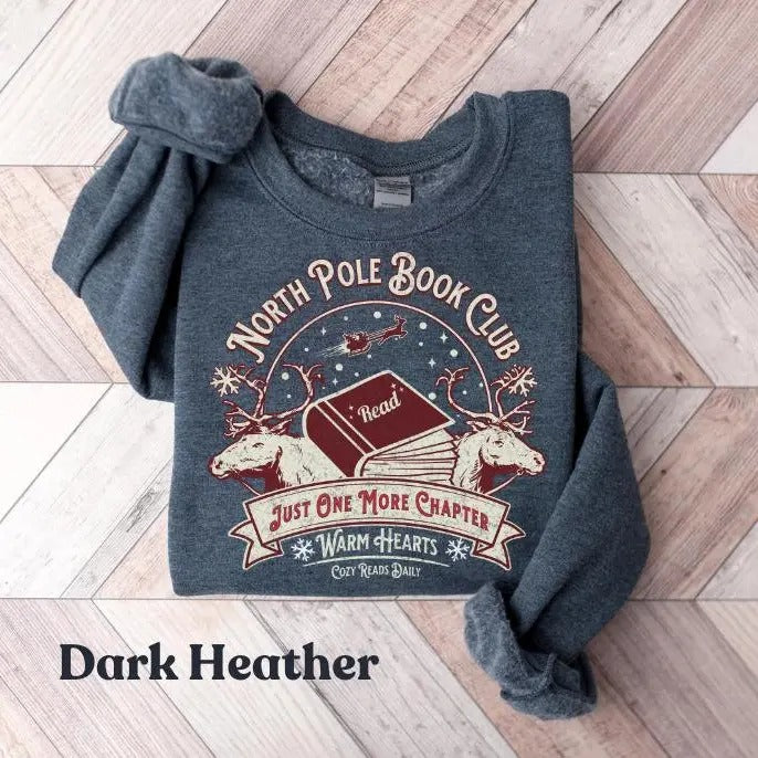 North Pole Book Club Book Club Book Lovers Bookish Girl Shirt Womenswear Long Sleeves Fabric T-Shirts, Hoodie, Sweatshirt - T-Shirt, Sweatshirt, Hoodie