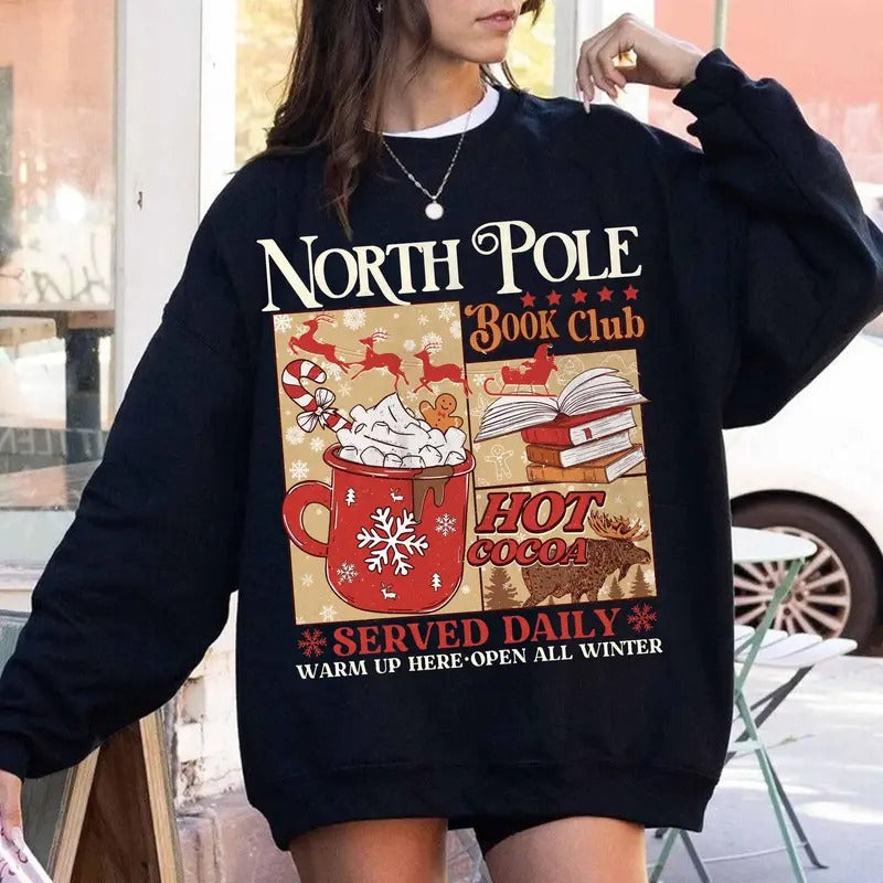 North Pole Book Club Bookish Book Lover Bookish Cozy Holidaystyle{N002}2 T-Shirts, Hoodie, Sweatshirt - T-Shirt, Sweatshirt, Hoodie