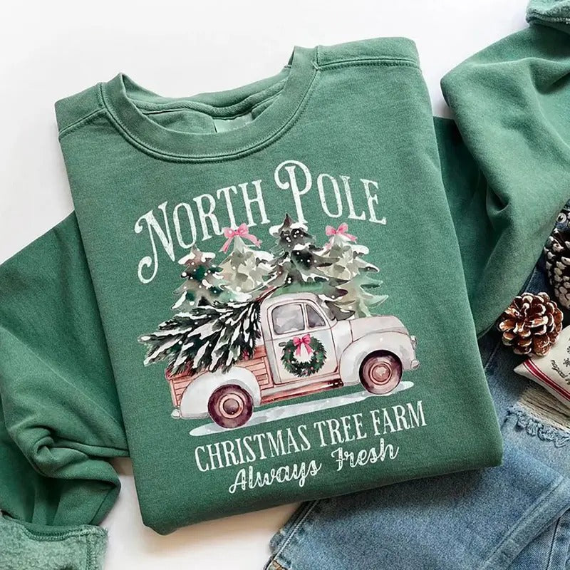 North Pole Tree Farm Vintage Shirt North Pole Tree Farm Vintage Winter Shirt T-Shirts, Hoodie, Sweatshirt - T-Shirt, Sweatshirt, Hoodie
