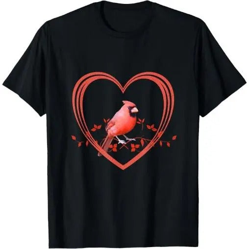 Northern Cardinal Bird Heart Made USA T-Shirts, Hoodie, Sweatshirt - T-Shirt, Sweatshirt, Hoodie