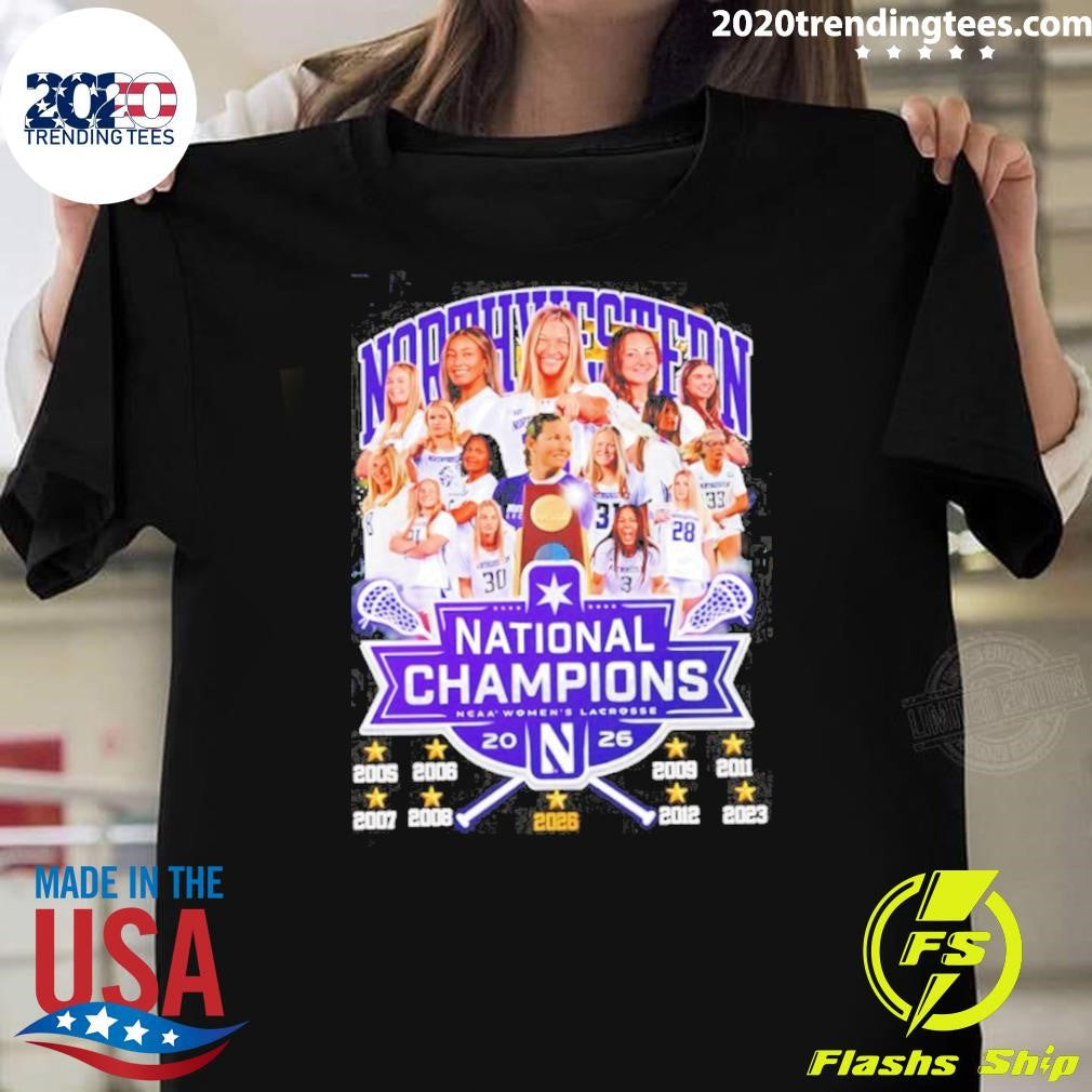 Northwestern Wildcats 2026 Ncaa Womens Lacrosse 8x National Champions Shirt Unisex T-shirt, Sweatshirt, Hoodie, Long Sleeve Tee - T-Shirt, Sweatshirt, Hoodie