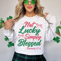 Not Lucky Simply Blessed Roman 47 8 Bible Verses Patrick Doodles Coquette Print Saint Patrick Day Jesus St Pattys Day T-Shirts, Hoodie, Sweatshirt - T-Shirt, Sweatshirt, Hoodie