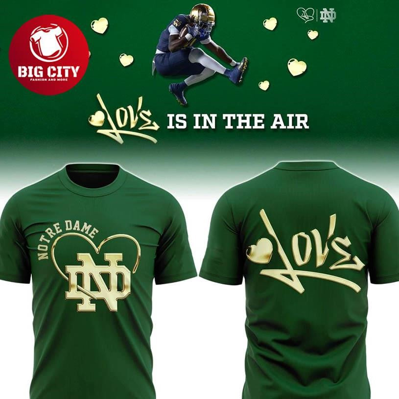 Notre Dame Fighting Irish The Greatest Is Love Statement Two Sided Shirt Unisex T-shirt, Sweatshirt, Hoodie, Long Sleeve Tee - T-Shirt, Sweatshirt, Hoodie
