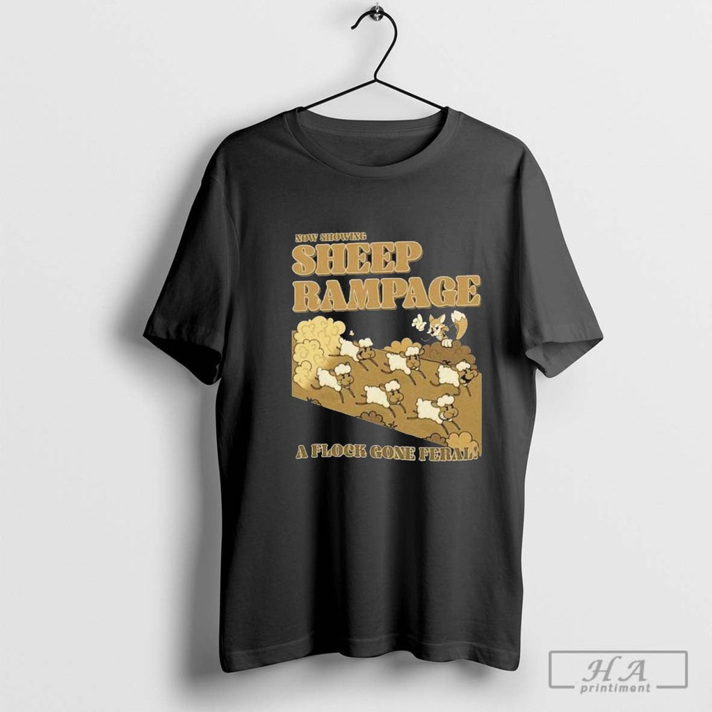 Now Showing Sheeprampage Rubberhose A Flock Gone Feral Unisex T-shirt, Sweatshirt, Hoodie, Long Sleeve Tee - T-Shirt, Sweatshirt, Hoodie