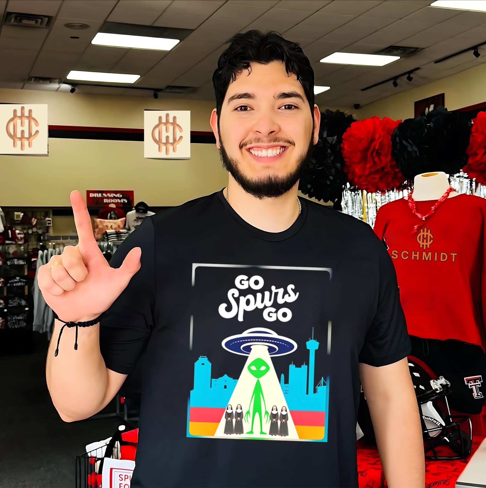 Nuns Alien Blessing UFO San Antonio Spurs go Spurs go shirt Unisex T-shirt, Sweatshirt, Hoodie, Long Sleeve Tee - T-Shirt, Sweatshirt, Hoodie