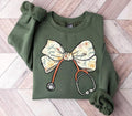 Nurse Coquette Bow Stethoscope Bow Nurse Ribbon Healthcare Professionals Shirt RN ER Nurse Appreciation T-Shirts, Hoodie, Sweatshirt - T-Shirt, Sweatshirt, Hoodie