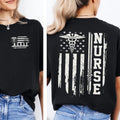 Nurse Flag American Flag Nurse Shirt Nursse Appreciation Full Color Casual Womenswear Top Perfect T-Shirts, Hoodie, Sweatshirt - T-Shirt, Sweatshirt, Hoodie