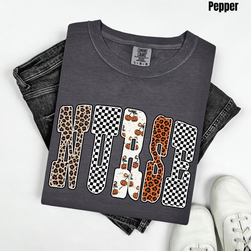 Nurse Pumpkin Pattern Comfort Colors 'NLB' T-Shirts, Hoodie, Sweatshirt - T-Shirt, Sweatshirt, Hoodie