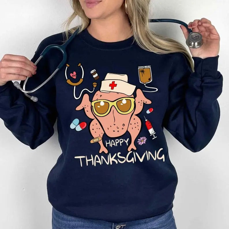 Nurse Thanksgiving Shirt Thankful Nurse Thanksgiving Nurses Nurses Cute Fall Shirt Nurse Shirt Xmas Nurse Shirt Her T-Shirts, Hoodie, Sweatshirt - T-Shirt, Sweatshirt, Hoodie