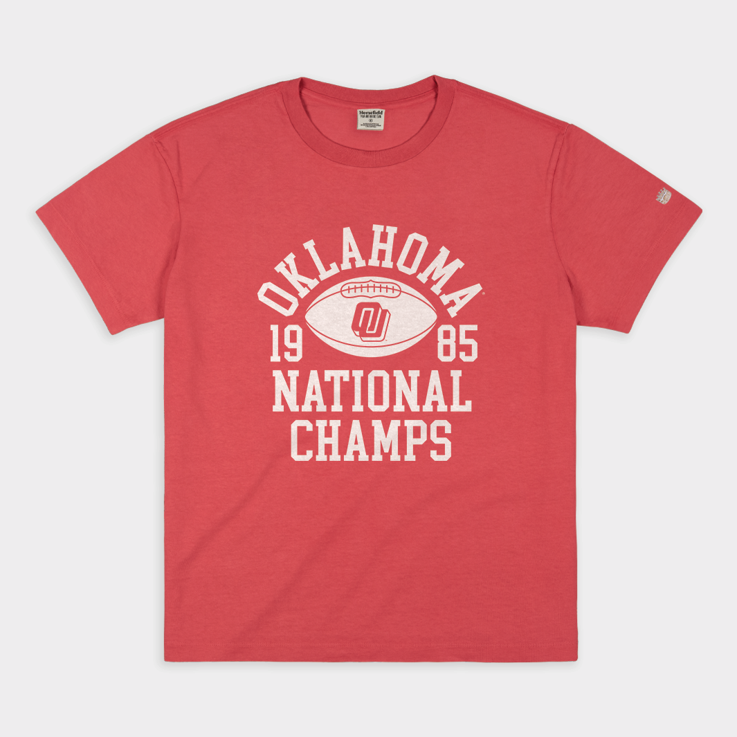 Oklahoma Football 1985 National Champions Disco Logo Vintage Heavyweight Style001 T-Shirts, Hoodie, Sweatshirt - T-Shirt, Sweatshirt, Hoodie