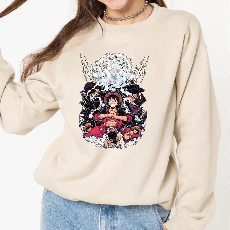 OP Gear 1 2 3 4 5 Shirt # Anime Cotton # Comfort Colors T-Shirts, Hoodie, Sweatshirt - T-Shirt, Sweatshirt, Hoodie