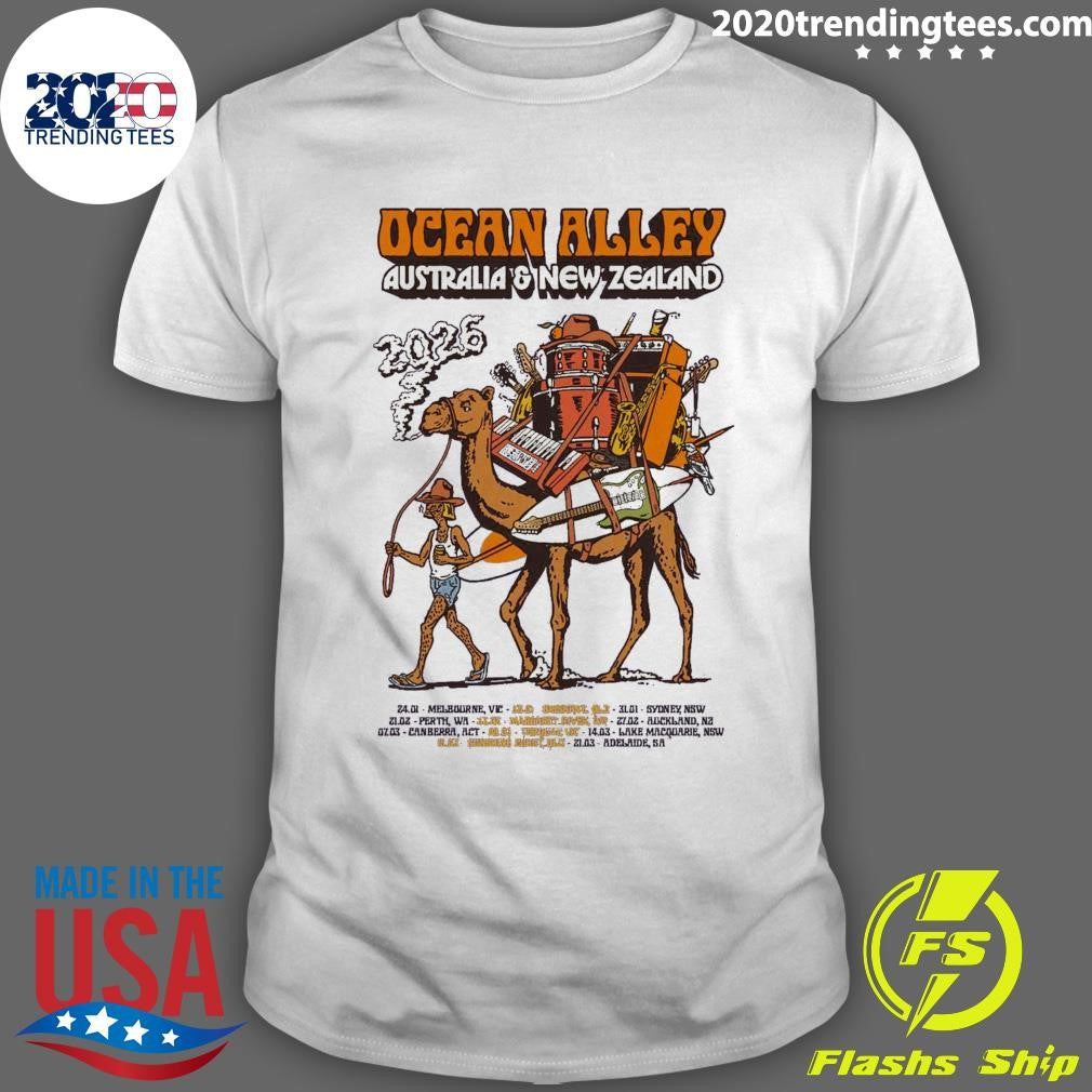 Ocean Alley 2026 AUS NZ Tour Limited Holographic Tour Shirt Unisex T-shirt, Sweatshirt, Hoodie, Long Sleeve Tee - T-Shirt, Sweatshirt, Hoodie