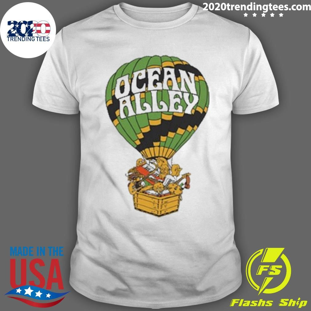 Ocean Alley Hot Air Balloon White Tee Shirt Unisex T-shirt, Sweatshirt, Hoodie, Long Sleeve Tee - T-Shirt, Sweatshirt, Hoodie