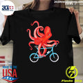 Octopus Riding Bicycle Shirt Unisex T-shirt, Sweatshirt, Hoodie, Long Sleeve Tee - T-Shirt, Sweatshirt, Hoodie